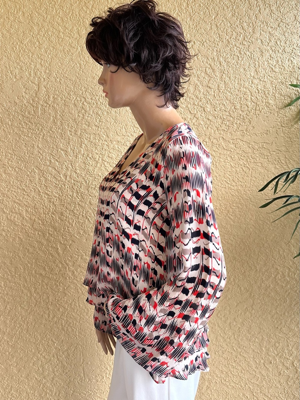 Parker 101 layered silk top with bell sleeves - Picture 4 of 9